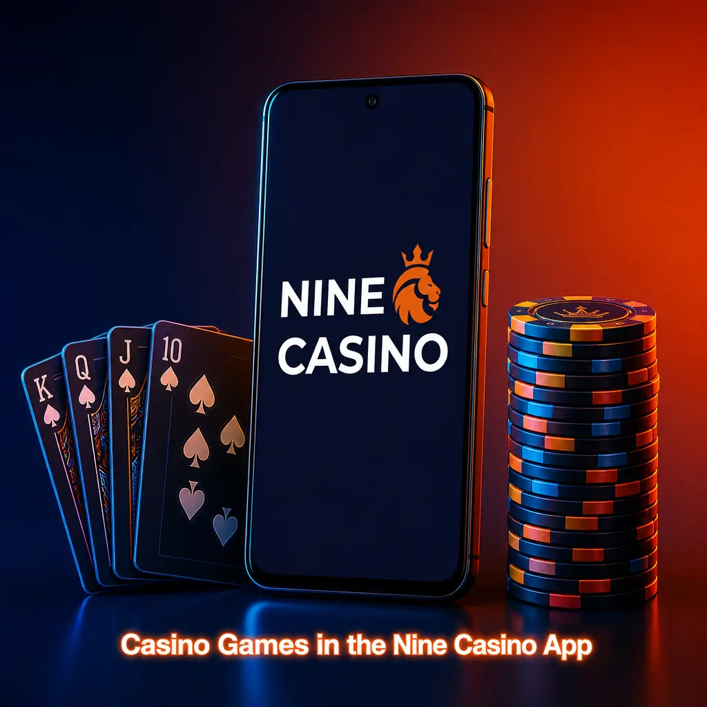 Casino games available in the Nine Casino app