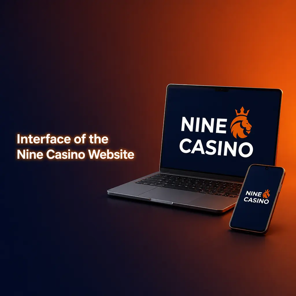Interface of the Nine Casino website showing navigation and sportsbook layout