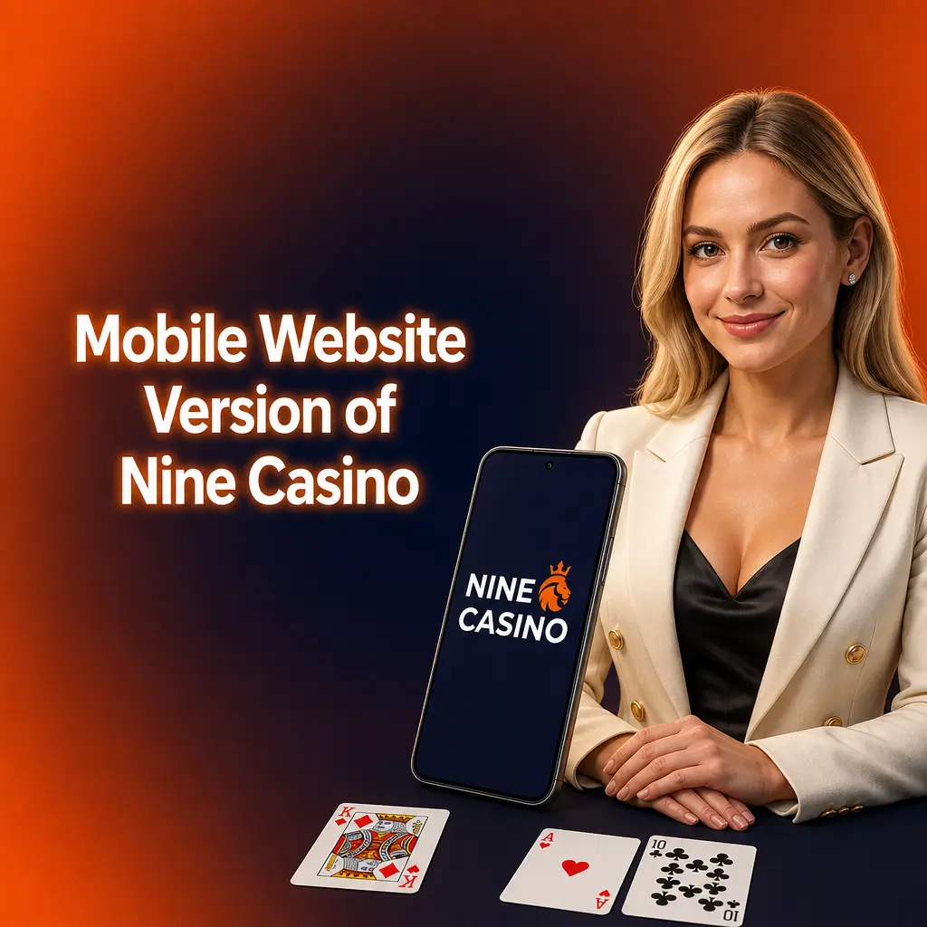 Nine Casino mobile website on a smartphone screen