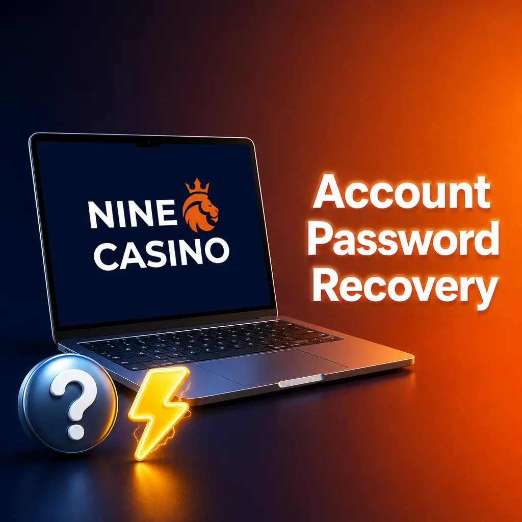 Login screen showing the forgot password option for Nine Casino