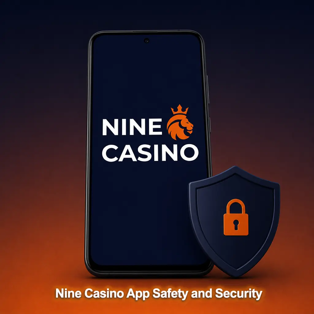 Encryption and security shield representing Nine Casino app safety