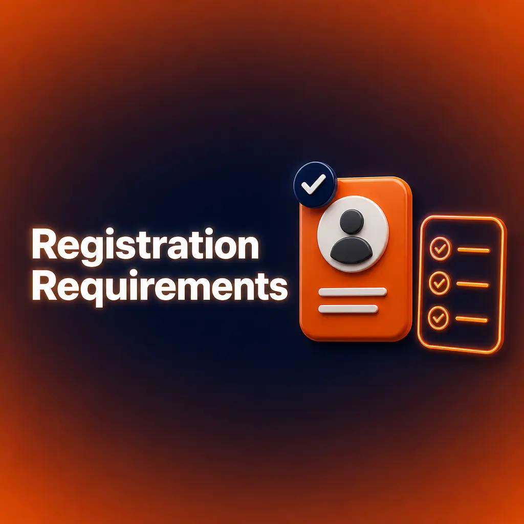 Player reviewing registration requirements at Nine Casino