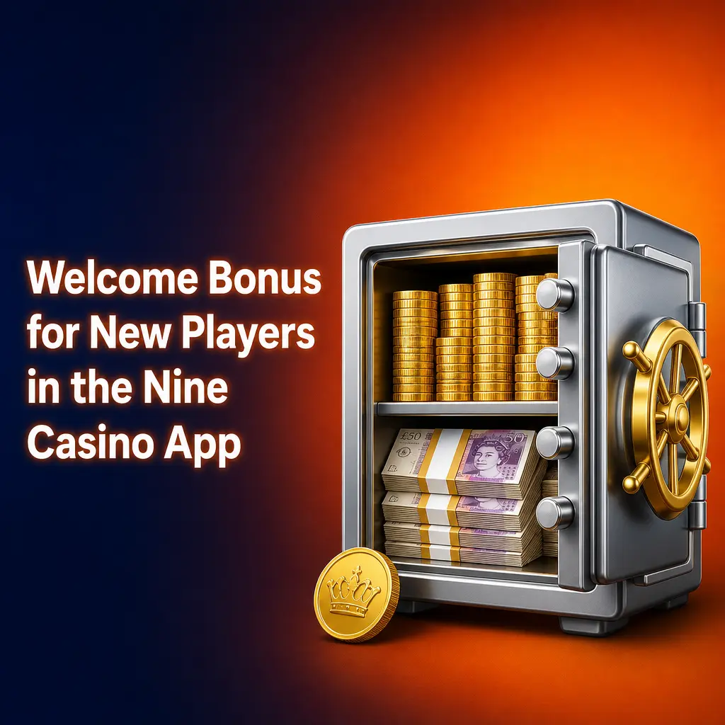 Nine Casino app welcome bonus screen